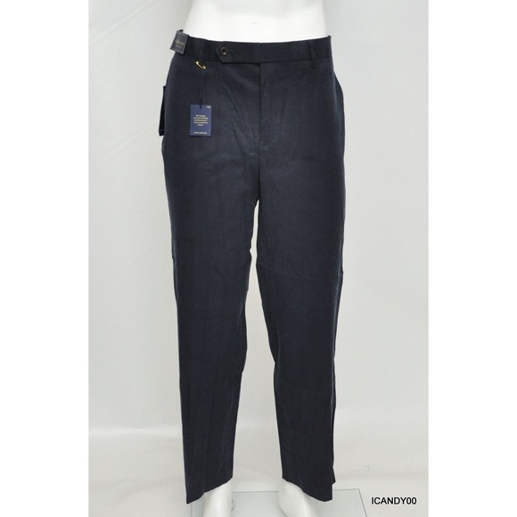 Polo Ralph Lauren Preston Classic Silk/Cotton Pants Trouser Navy